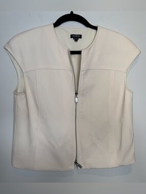 Worth ivory Zip-Front Sleeveless vest